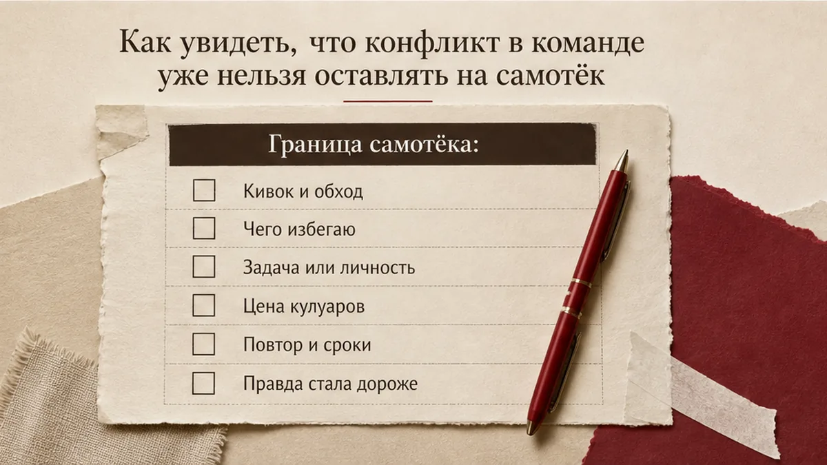 Рамка: что ещё можно не раздувать и что нельзя оставлять на самотёк в конфликтах команды