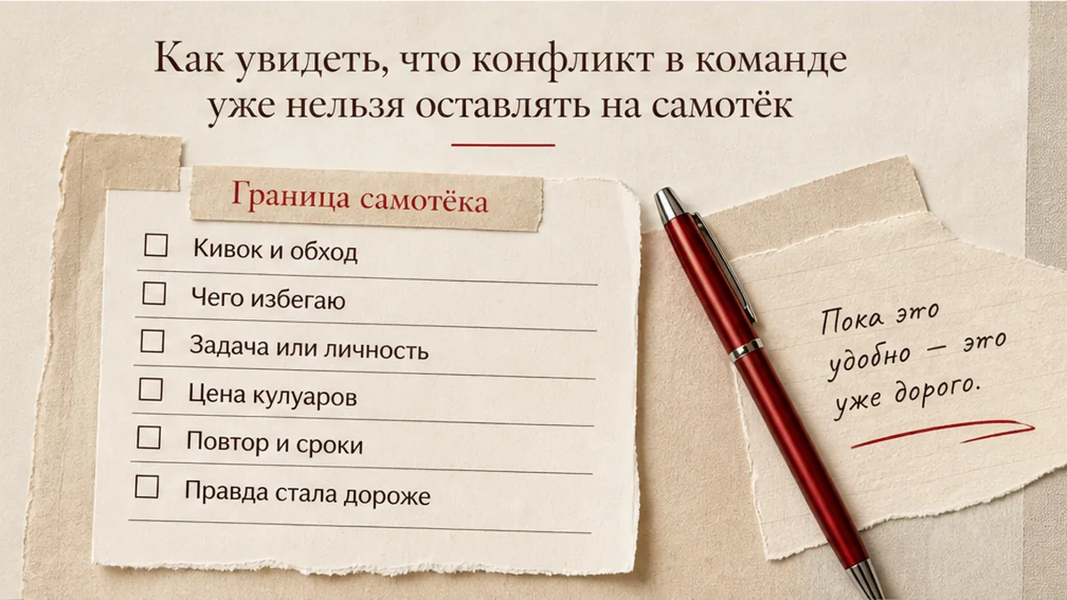 Рамка: что ещё можно не раздувать и что нельзя оставлять на самотёк в конфликтах команды
