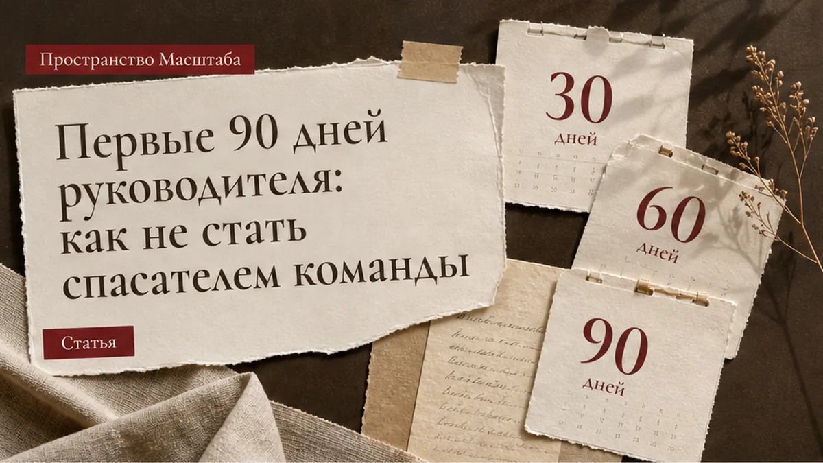 Первые 90 дней руководителя: как не стать спасателем команды
