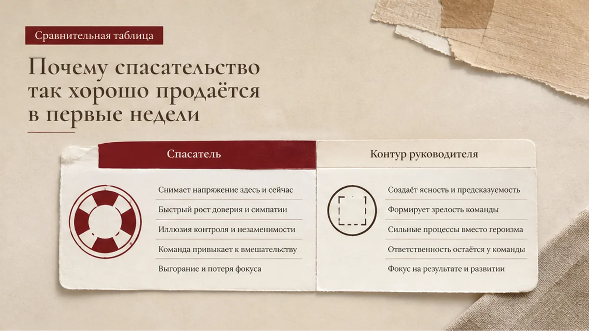 Сравнительная таблица / editorial card: Почему спасательство так хорошо продаётся в первые недели