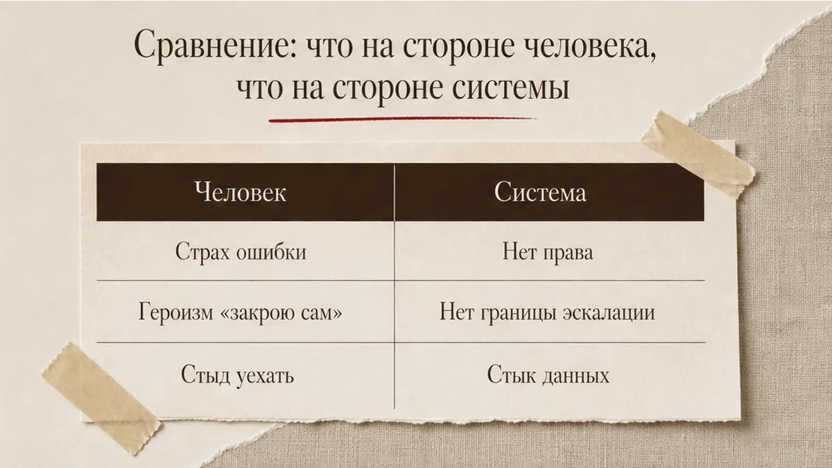 Сравнение: привычка руководителя решать быстро и дыра в праве команды